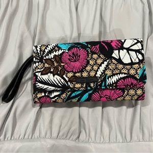 Vera Bradley Wristlet / Wallet with Crossbody Strap & Phone Zip Pocket